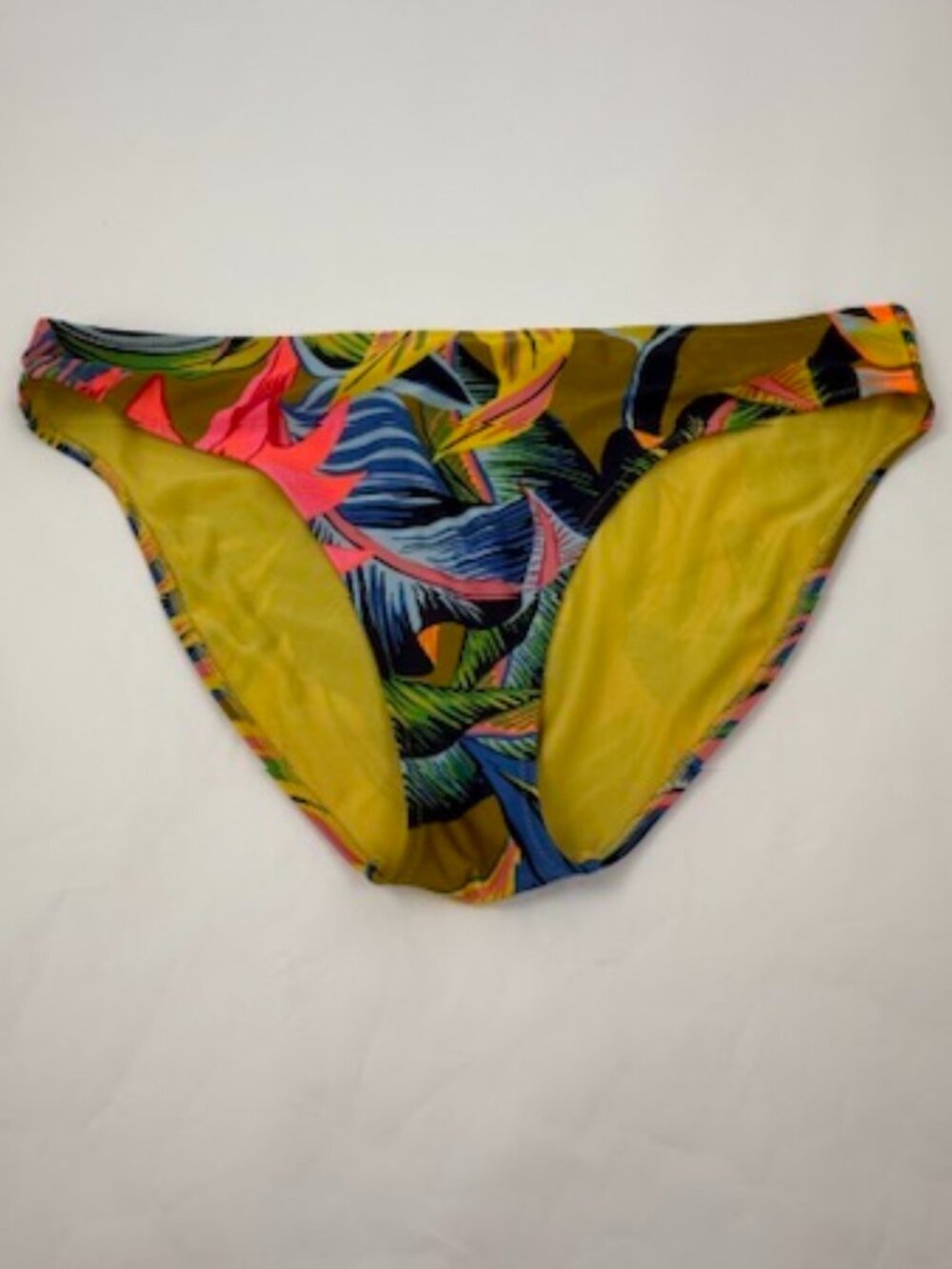 Aerie Tropical Leaf Print Bikini Bottom Size L Multicolor Swimwear